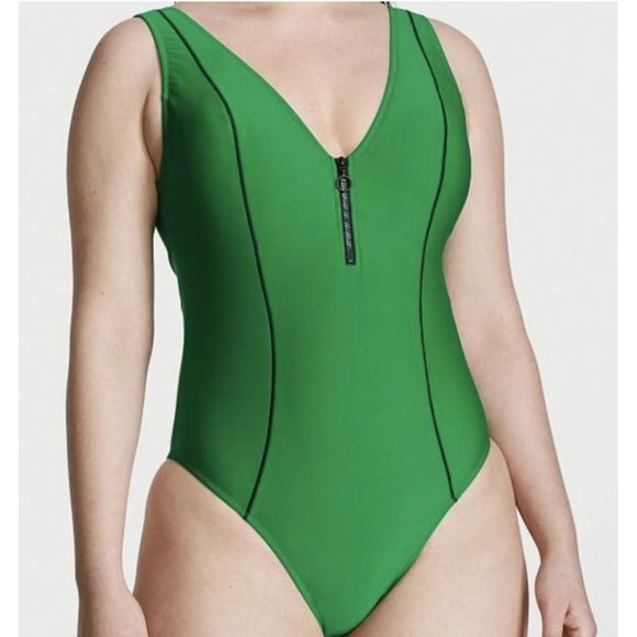 Victoria's Secret Sexy Sport Zip Up One-Piece Swimsuit - Picture 1 of 6